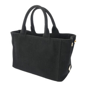 Prada Bag Canapa Canvas Tote Black